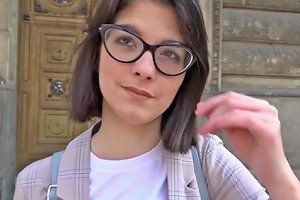 German Scout Cute College Teen Sara Talk To First Anal At Street Casting