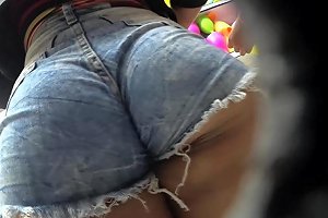 Candid Big Ass In Jeans Shorts